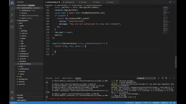 MERN Stack Authentication: 15. Credential Dependent Route Protection смотреть онлайн
