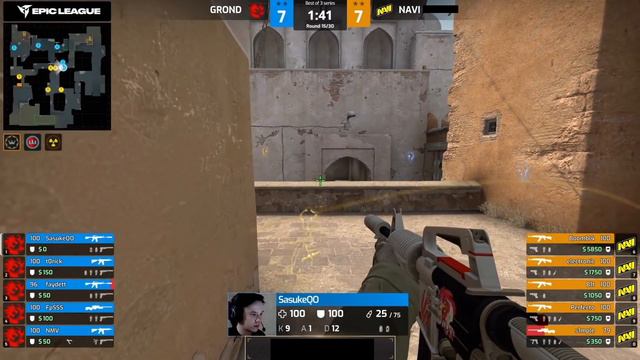 NAVI vs GROND. Map-1 Dust2. EPIC CIS League Spring 2021 смотреть онлайн