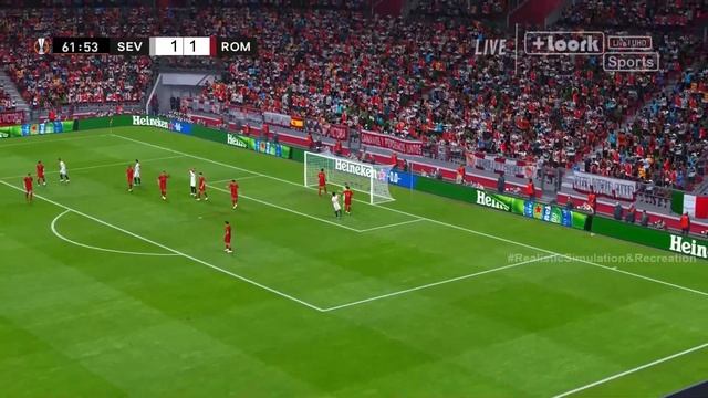 SEVILLA vs. ROMA [1-1] MATCH HIGHLIGHTS | Video Game Simulation & Recreation смотреть онлайн