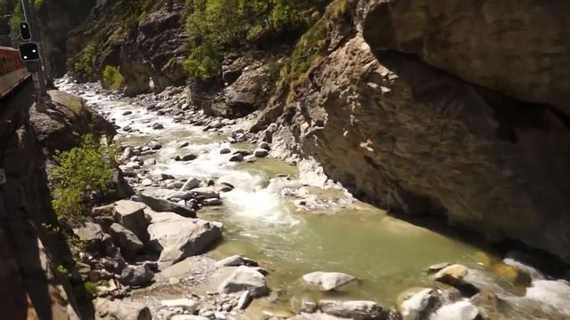 Matterhorn Gotthard Bahn (MGB) Brig Visp Zermat train Sony nex 5n video sample смотреть онлайн