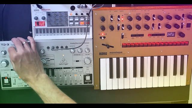 Oldschool Acid Techno Jam with Monologue + TD3 + Volca Sample смотреть онлайн
