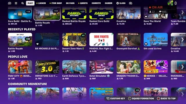 ?FORTNITE CUSTOMS SCRIMS & BULLRUSH LIVE OG MAP GAMEPLAY GIVEAWAYS! смотреть онлайн