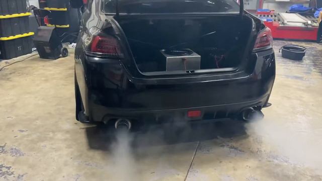 Subaru sti with HKS Hi-Power spec L exhaust. смотреть онлайн