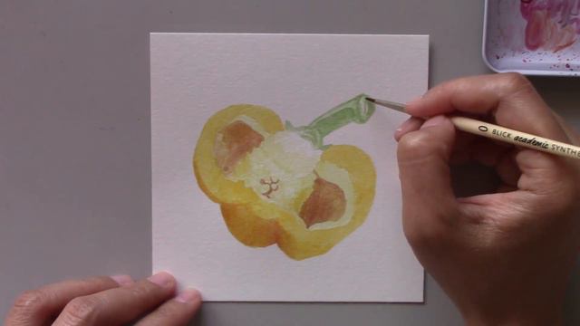 Daily Painting - Yellow Pepper in Watercolor 25/100 | Siti Nuriati Husin смотреть онлайн