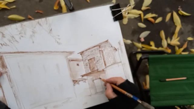 Городская зарисовка Пленэр Карандаш Мастер-класс Реальное рисование UrbanSketch 14.09.2022