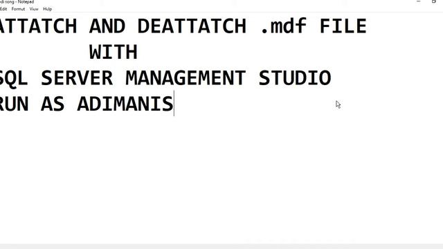Attach and Deattach mdf file with sql server management studio (SSMS) смотреть онлайн