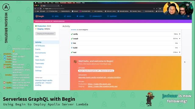 1-click Deploy a Serverless GraphQL API with Apollo and Begin смотреть онлайн
