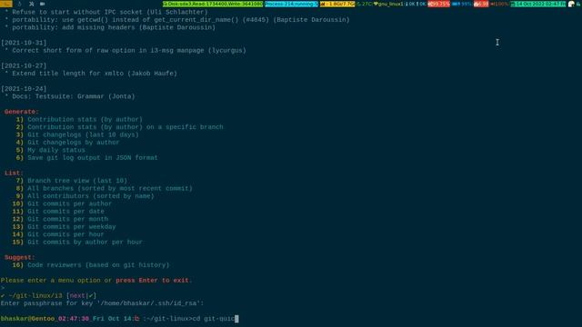 Linux Git Quick Stats With Bash Script 2022_10_14_02:42:36 смотреть онлайн