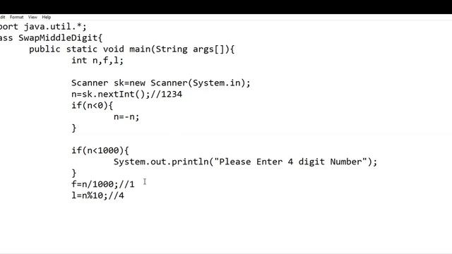 Swap Middle Digit[Competitive Programming Using Java] смотреть онлайн