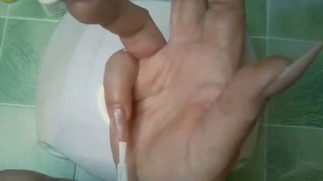 *46*Наращивание ногтей формы заостренный миндаль гелем. Интересный дизайн леопардовой фольгой. смотреть онлайн