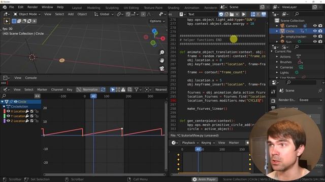 Blender Python Scripting: Outgoing Circle Loop смотреть онлайн