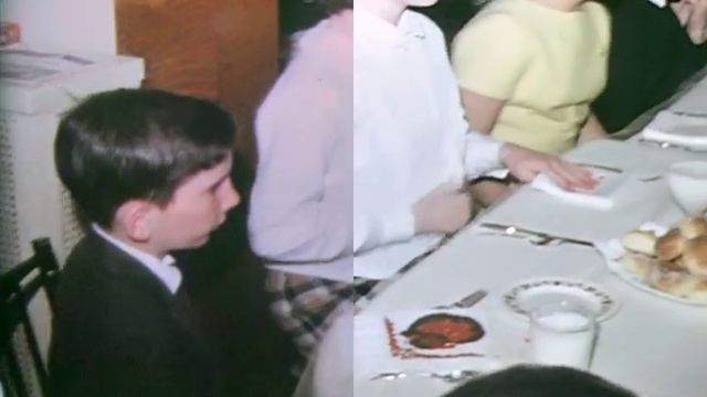 Thanksgiving dinner, 1968, before/after video restoration смотреть онлайн