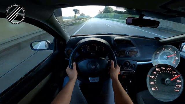 Renault Clio III 1.2 16V R 75 PS Top Speed Drive On German Autobahn With No Speed Limit POV