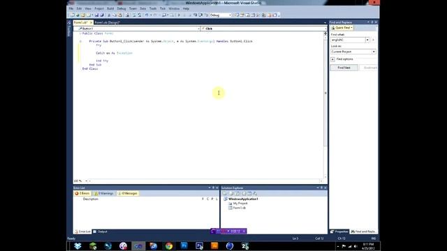 Try Statement And Error Handling - VB#12 смотреть онлайн