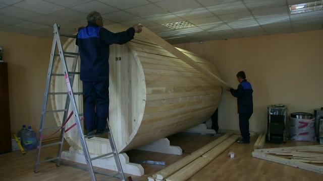 Сборка бани бочки смотреть онлайн