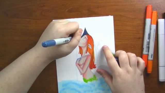 NATURE'S SHOWER ~ Copic Marker Speedpaint ~ Kaatydid Art смотреть онлайн