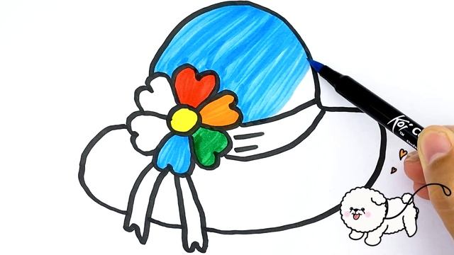 Bolalar uchun Shlyapa rasm chizish/Drawing Rainbow Hat for kids/Рисование Шапка для детей смотреть онлайн