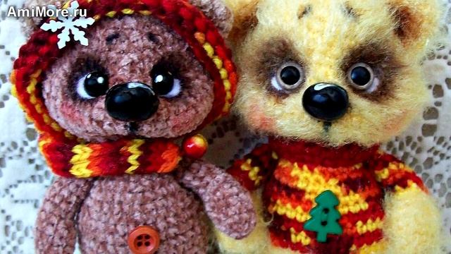 Амигуруми: схема Мишек-малышей. Игрушки вязаные крючком. Free crochet patterns. смотреть онлайн