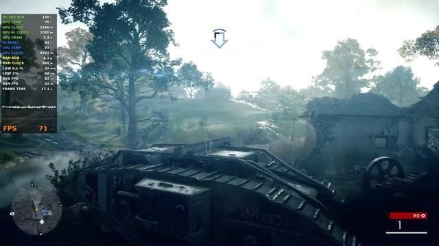 Battlefield 1: RX 480 8GB - Core i5 4690 - 1080p - HIGH смотреть онлайн