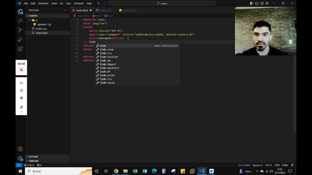 Crear proyecto y archivos Html, Css, Js en Visual studio code смотреть онлайн