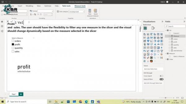 Change the visual axis value based on dynamic measure slicer !