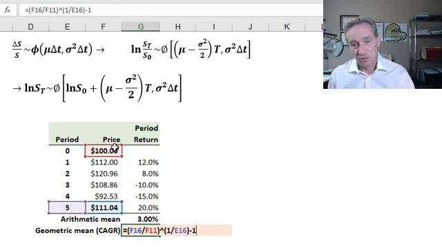Lognormal property of stock prices assumed by Black-Scholes (FRM T4-10) смотреть онлайн