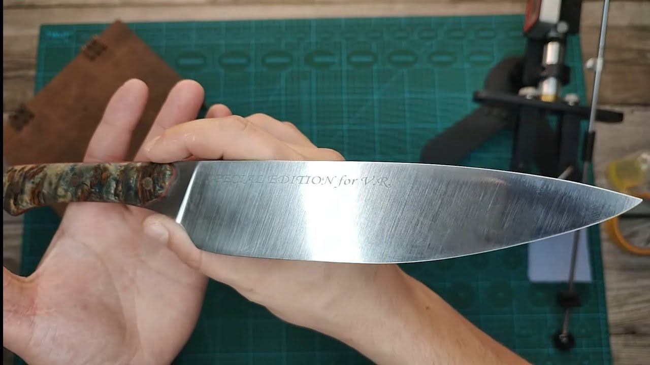 Заточка шеф-ножа от Виталия Салмина смотреть онлайн