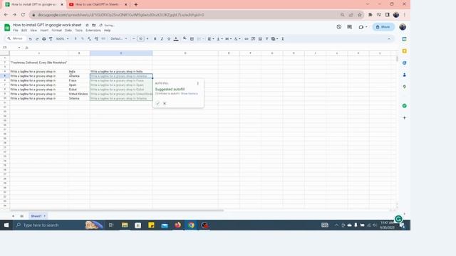 Learn how to use CHAT GPT function in Google sheet || Combination of Chat GPT with google sheet смотреть онлайн