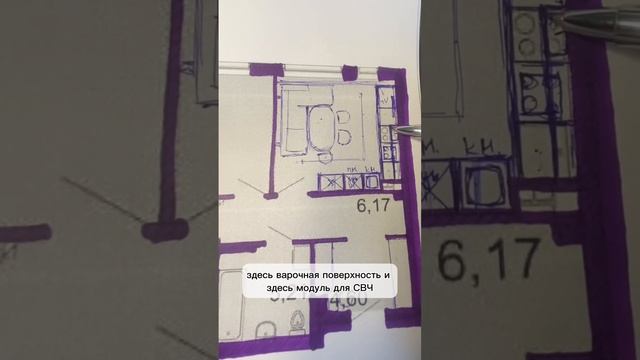 РАЗБОР ПЛАНИРОВКИ кухни-гостиной 14 кВ.м в двушке 70 кВ. М #разборпланировки #shorts #планировка смотреть онлайн