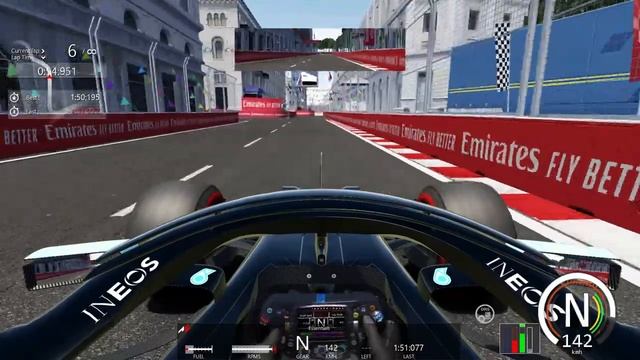 Assetto Corsa Mercedes W11 Baku (No Assists Lap) смотреть онлайн