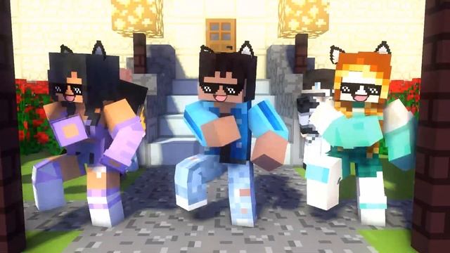COUPLE DANCE HELLO KITTY APHMAU FRIEND MIKEY AND ZOEY - MINECRAFT ANIMATION #shorts смотреть онлайн