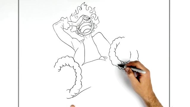 How To Draw Luffy Gear 5 | Step By Step | One Piece смотреть онлайн