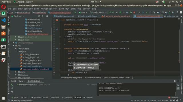 Tutorial Firebase Authentication - 9. Update Email (Ganti Email) - Android Studio Kotlin смотреть онлайн