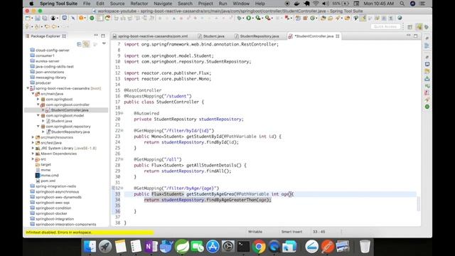 Spring 5 Webflux Framework | Reactive Cassandra Repository | Simple Programming смотреть онлайн