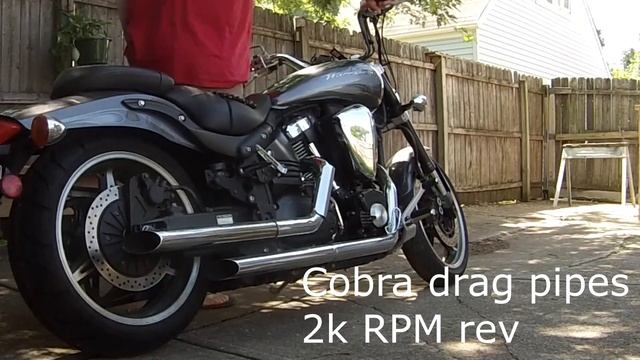 Yamaha Warrior 1700 exhaust comparison. Stock vs Cobra смотреть онлайн