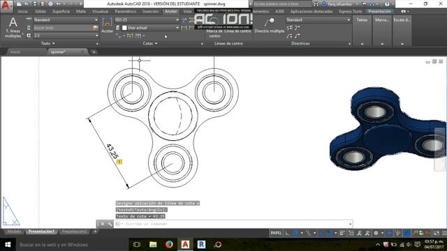 Obtener vistas de un solido 3D en autocad (ejercicio 4) смотреть онлайн