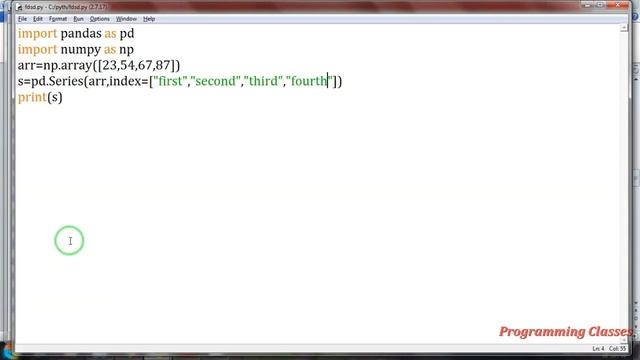 Class 12 pandas series creation i p How to create series in python Class 12 i p 2020 21 panda смотреть онлайн