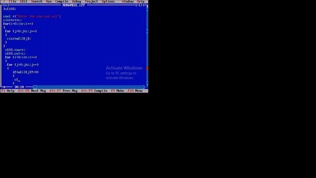 Program to convert normal matrix to sparse matrix смотреть онлайн