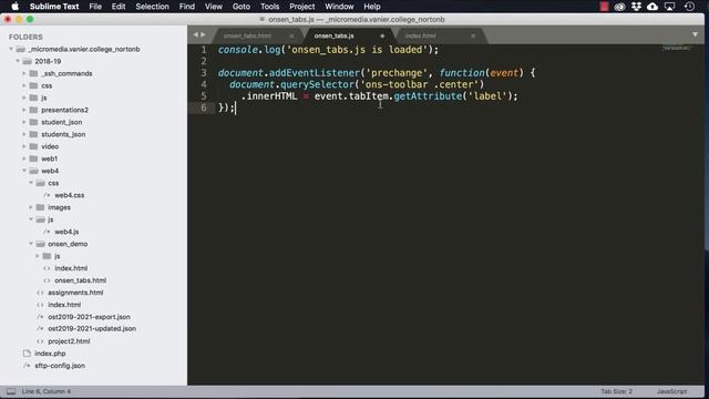 OnsenUI demo tabs смотреть онлайн