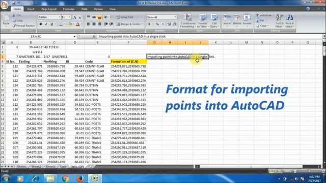 How to import X Y coordinates from Excel to AutoCAD direct! English смотреть онлайн