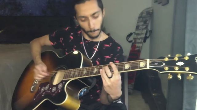Sunshine of your love intro cover acoustic guitar Epiphone EJ200 смотреть онлайн