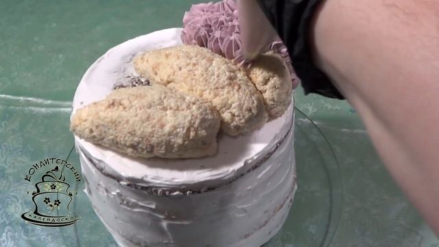 Цветы из крема / Украшение тортов / Сирень / Cream flowers for cake смотреть онлайн