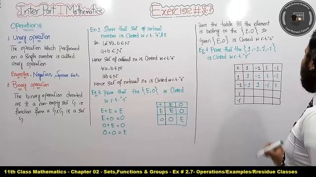 11th Class Math || Ch 2 Sets, Functions & Groups || Exercise 2.7 Residue Classes with Examples смотреть онлайн