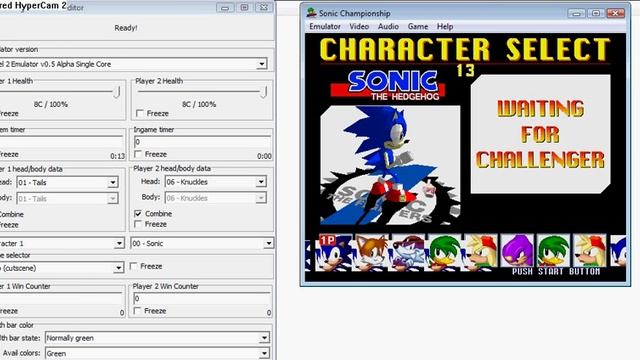 Sonic the Fighters Trainer Hacking Tutorial смотреть онлайн