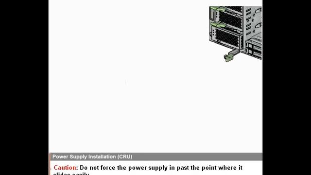 Sun Server X2-8: Installing a Power Supply смотреть онлайн