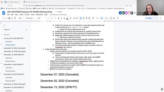 Gateway API GAMMA Meeting for 20230103 смотреть онлайн