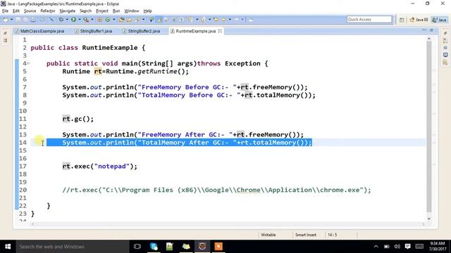 What is Runtime class in Java?. смотреть онлайн