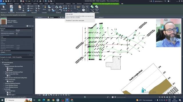 Importando um CAD /DWG para criar uma Toposolid / Superfície Topográfica no Revit 2024 смотреть онлайн
