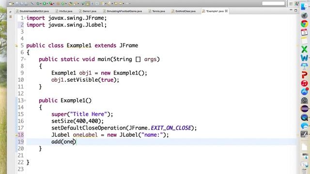 GUI 1- Label, TextField, Button смотреть онлайн