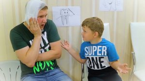 Игорь лечит зубы папе Почему папа расстроен? Видео Для детей